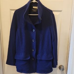 L.L. Bean Women's Deep Blue Pea Coat